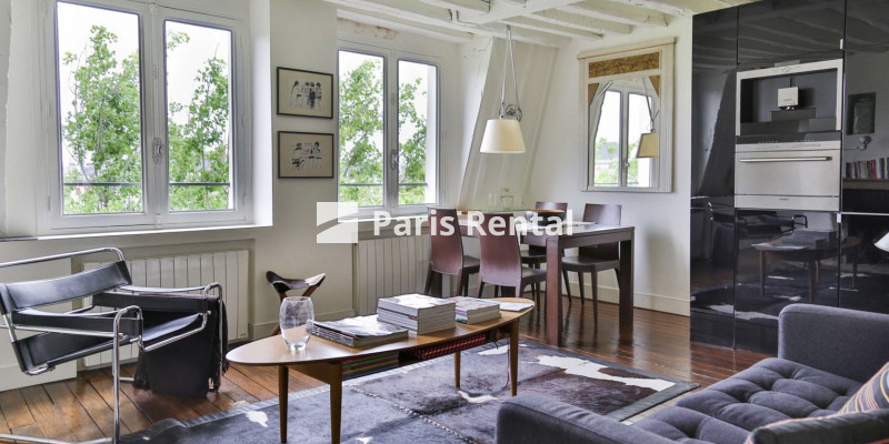 Living room - dining room - 
    4th district
  Ile Saint Louis, Paris 75004
