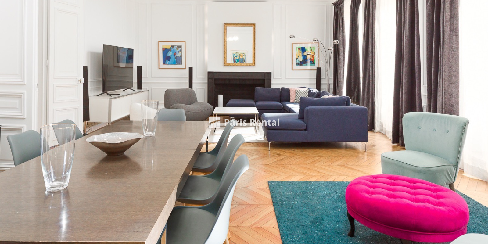 Living room - dining room - 
    8th district
  Champs-Elysées, Paris 75008
