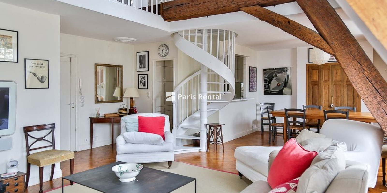 Living room - dining room - 
    3rd district
  Le Marais, Paris 75003
